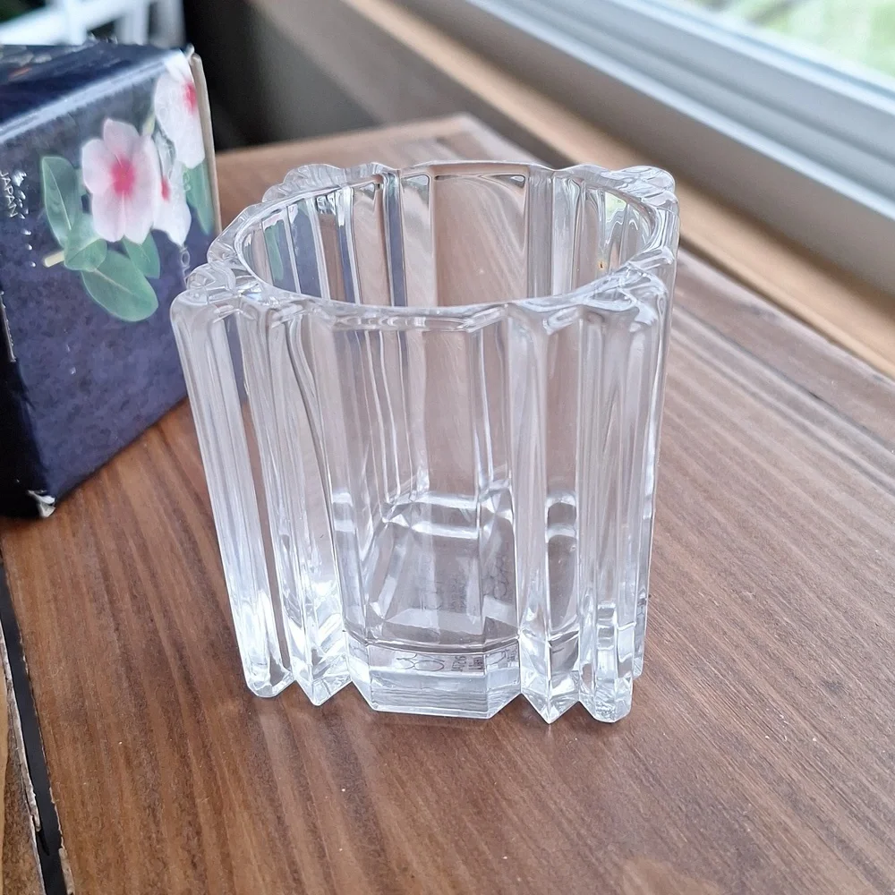 NWT Vintage Studio Nova Crystal Legend Votive Candleholder Made in Japan